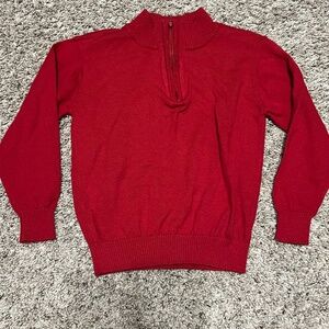 T.F. Laurence by Florence Eiseman Boy's Red 1/4 zip Sweater